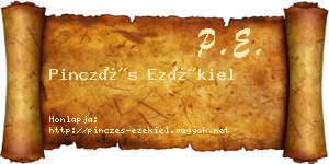 Pinczés Ezékiel névjegykártya